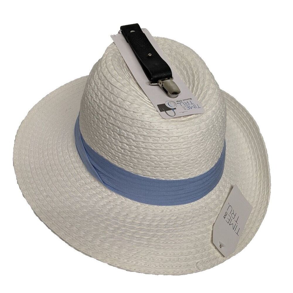 Panama Hat 3-inch Brim Wide Pleated Hatband Sweatband with Clip  **NEW**